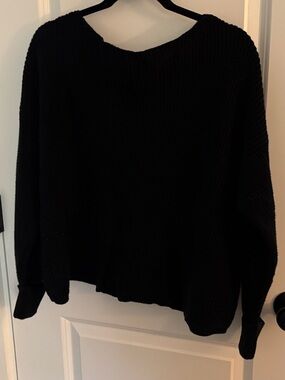 French Connection Black Mozart Boatneck Sweater